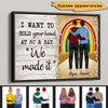 Rainbow LGBT Couple Personalized Horizontal Poster