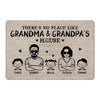 Grandkids Spoiled Here Simple Outline Style Personalized Doormat