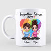 Doll LGBT Couple Sitting Together Since Personalized Mug