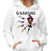 Halloween Grandma Doll Witch Broom Kid Name Personalized Shirt