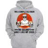 Moon Simple Old Man Like Dogs Personalized Hoodie Sweatshirt