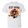 Doll Witch Sitting With Cats On Broom Red Moon Personalized Shirt