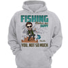 Fishing Makes Me Happy Gift For Dad Grandpa Caricature Personalized Shirt