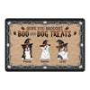 Hope You Brought Boo And Dog Treat Halloween Personalized Doormat