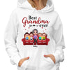 Best Grandma Ever Doll Kids Sitting On Sofa Personalized Hoodie Sweatshirt