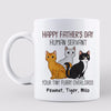 Cute Sitting Cats Happy Father‘s Day Human Servant Personalized Mug