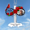 Infinity Cross Memorial Cardinal Custom Photo In Loving Memory Sympathy Gift Personalized Acrylic Ornament