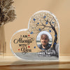 Always With You Blossom Tree Photo Memorial Personalized Heart Plaque - Remembrance Gift - Sympathy Keepsake