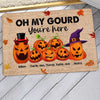 Oh My Gourd You‘re Here Funny Fall Halloween Gift Personalized Doormat