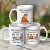 Cartoon Sitting Cats Happy Father‘s Day Human Servant Gift For Cat Dad Personalized Mug