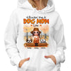 Fall Season Dog Mom Sitting Doll Girl Personalized Shirt