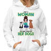 Green Pattern Just A Woman Loves Dogs Doll Woman Personalized Shirt