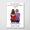 Love Between Grandma Granddaughter Gift For Grandma Personalized Poster