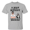 A Guy And His Buddy Real Man Cat Dad Personalized Shirt