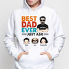 Retro Best Dad Ever Just Ask Kids Dogs Cats Personalized Hoodie Sweatshirt