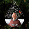 Forever In Our Hearts Tear Drop Memorial Sympathy Gift Keepsake Personalized Photo Acrylic Ornament