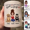 Dog Mom Doll Sitting Personalized Mug