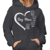 Dog Mom Heart Simple Dog Head Outline Personalized Hoodie Sweatshirt