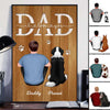 Dog Dad We Love You Back View Father‘s Day Gift Personalized Vertical Poster