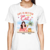 Pretty Cocktail Woman Life Is Better With Cats Personalized Shirt