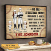 We Are A Baseball Family Personalized Poster