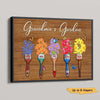 Grandma‘s Garden Painting Brushes Personalized Horizontal Poster