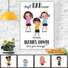 Best Dad Hands Down Doll Kid Personalized Poster