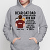 Dear Cat Dad Carrying Cats On Shoulder Personalized Shirt