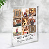 DAD Custom Photo Collage Personalized Vertical Rectangle Acrylic Block Plaque