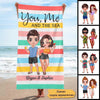 You Me And The Sea Summer Personalized Beach Towel