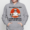 Moon Simple Old Man Like Dogs Personalized Hoodie Sweatshirt