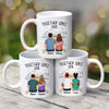 Back View Couple Sketch Bridge Landscape Personalized Mug