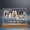 Best Dad In The World Photo Personalized Horizontal Rectangle Acrylic Plaque With LED Night Light