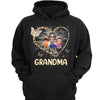 Leopard Heart Grandma Grandkids Butterfly Personalized Shirt