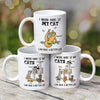 Work Hard For My Cats Funny Cartoon Cat Tower Personalized Mug