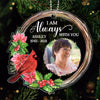 Photo Inserted Cardinal Wreath Remembrance Memorial Keepsake Christmas Personalized Acrylic Ornament