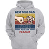 Best Dog Dad Ever Punch Hand Dog Personalized Hoodie Sweatshirt