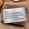 The Day I Met You I Found My Missing Piece Wallet Keepsake Metal Wallet Card