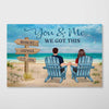 Together We Built A Life Couple Back View At Beach Personalized Horizontal Poster