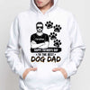 Happy Father‘s Day To The Best Dog Dad Black And White Man Personalized Hoodie Sweatshirt