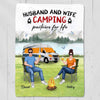 Husband Wife Real Couple Camping Gift Personalized Fleece Blanket