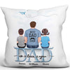 Dad Grandpa And Kids On Text Personalized Pillow (Insert Included)