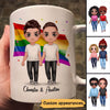 LGBT Doll Couple Standing Personalized Mug