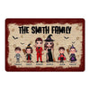 Halloween Family Blood Frame Personalized Doormat