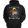 Girl & Dog Beautiful Thing Mountain At Night Personalized Hoodie Sweatshirt