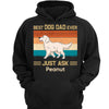 Best Dog Dad Mom Retro Walking Dog Personalized Hoodie Sweatshirt