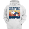 I Like Beer Dogs And 3 People Dog Dad Personalized Hoodie Sweatshirt