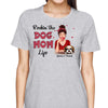 Polka Dot Pattern Rockin‘ The Dog Mom Life Personalized Shirt