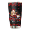 Dog Mom With Skull Mask Roses Costume Personalized Tumbler