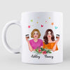 Pretty Cocktail Besties Gift For Best Friends Sisters Personalized Mug